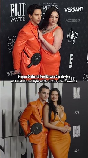 Megan Stalter & Paul Downs Cosplay Kylie & Timothée at the Critics Choice Awards
