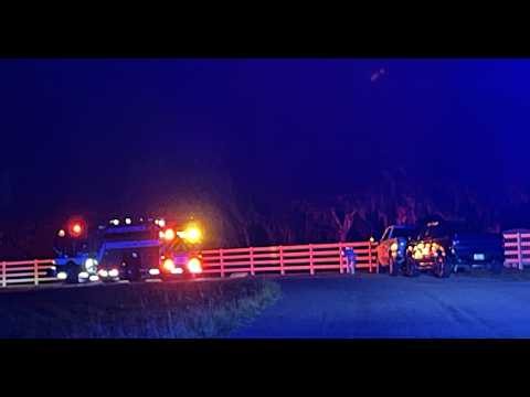 One person confirmed dead after a helicopter crash near Dakin Dairy Farm