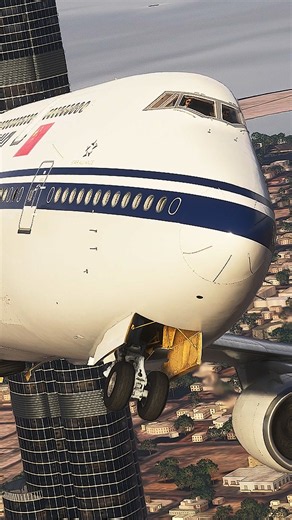 Air China Boeing 747-8i: Approaching Dubai International Airport via the Burj Khalifa MSFS2024 [4K]