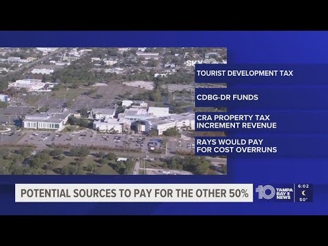 Where will funding for the new Tampa Bay Rays stadium come from?