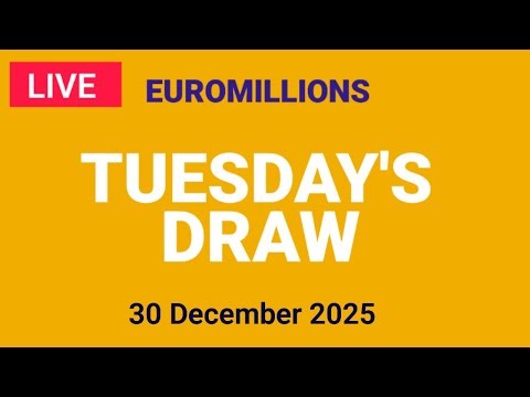 The National Lottery Euromillions Draw Live results from Tuesday 30 December 2025 | Euro Millions