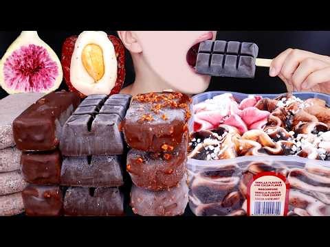 ASMR CHOCOLATE ICE CREAM NUTELLA DESSERT MUKBANG 초콜릿 아이스크림 먹방 チョコレートアイスクリーム 咀嚼音 EATING SOUNDS