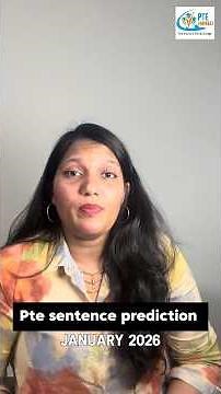 PTE CORE Sentence Prediction January 2026 | Latest PTE CORE Exam Predictions
