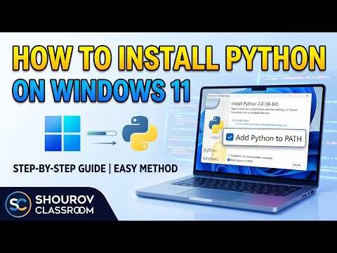 Python Download and Install on Windows 11 Step by Step | Shourov Classroom