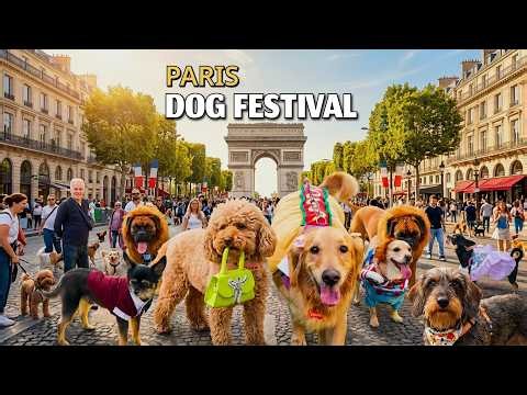 🐶 Hot Dog Costumes on the Champs-Élysées Paris Sausage Walk