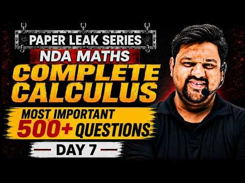Most Important Questions for NDA Maths Calculus 🔥 NDA Calculus One Shot 💯 NDA 2 2026 Maths Exam
