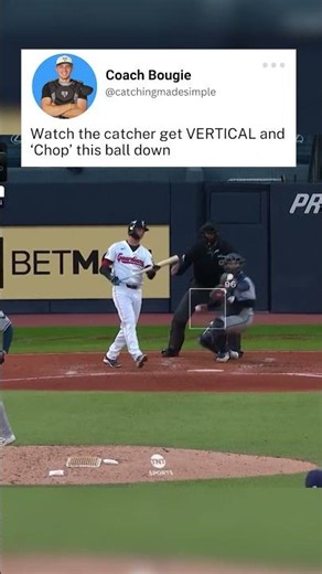 High Pitch “Chop” Move Example #baseball #softball #mlbplayoffs #catchingmadesimple