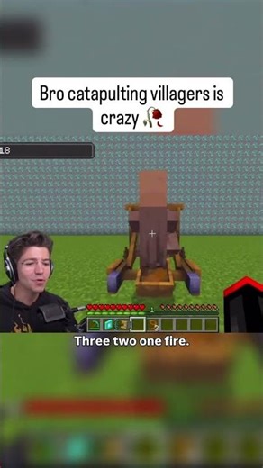 Aint no way bro is catapulting villagers! ​⁠ full vid on @PrestonPlayz #PrestonPlayz #paidpartner