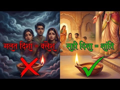 घर में क्लेश या शांति? | Diya (Lamp) Direction Matters 🪔 | The Right Way to Light It