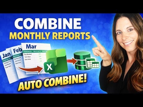 Combine Monthly Reports in Excel (Power Query) | Attendance + Overtime Quarterly/YTD Summary (HR)