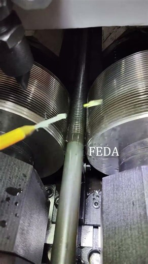 FEDA thread rolling machine FD-25T is used for threading long shafts & bars #threads #manufacturing