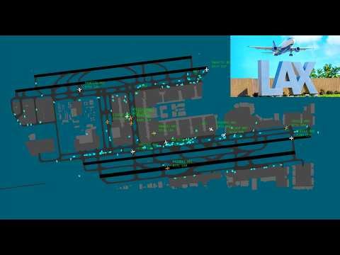 Los Angeles International Airport LIVE ground radar + ATC radio | ASDE-X