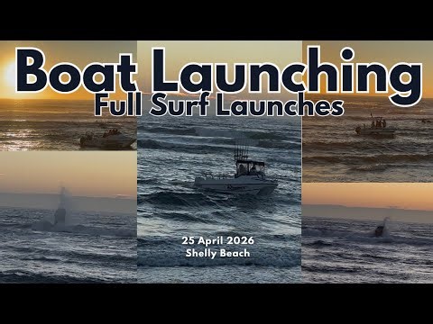 Launching Through Tricky Surf | Full Launch Sequence – Shelly Beach (25 April 2026)