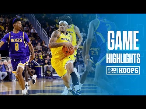 McNeese St. at Michigan | HIGHLIGHTS | Big Ten Basketball | 12/29/2025