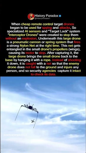 This Drone Catches Enemy Drones With a Net? #military #usa #history