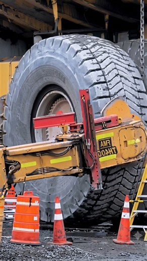 Heavy duty hydraulic tire handler for mining dump trucks
