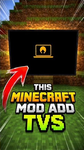 THIS MINECRAFT MOD ADD TV🖥😱 #minecraft #TV #minecraftmods #shorts