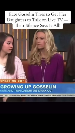 Kate Gosselin Tries to Get Her Daughters to Talk on Live TV — Their Reaction Says It All! Kate Gosselin brought her twin daughters, Mady and Cara, on national television to talk about their lives growing up in the spotlight. But when the cameras started rolling, something unexpected happened. THE GIRLS WENT SILENT. 😳 During this now-infamous 2014 Today show interview, Kate repeatedly encouraged her daughters to answer questions about their childhood. She even began suggesting what they should s