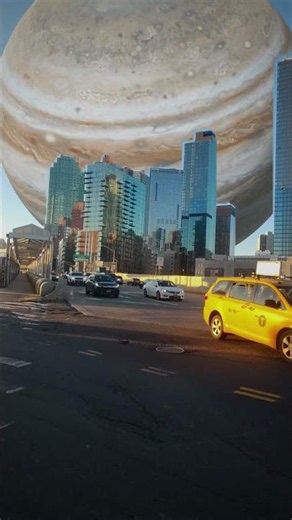Jupiter falls on New York City 😱 #shorts