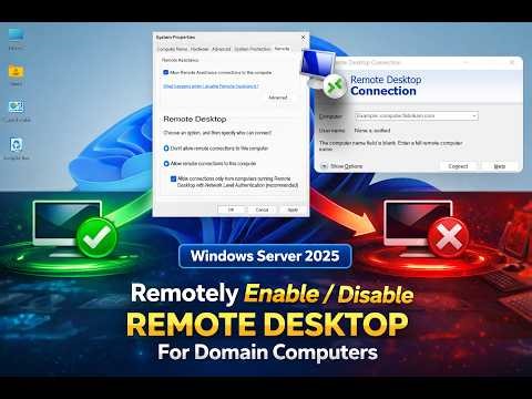 How to Remotely Enable or Disable Remote Desktop on Domain Computers From Domain Windows Server 2025