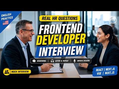 Mock Frontend Developer Interview in English | Real HR Questions & Answers