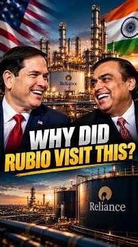 Why Did Marco Rubio Visit Ambani’s Jamnagar Refinery? 🌍🛢️ #shorts