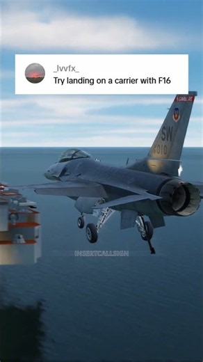dcs try landing on a carrier with F16 #fighteraircraft #edit #warthunder #dcs #f15eagle