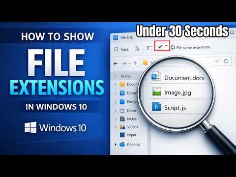 How To Show File Extensions in Windows 10 ( 2026 )