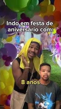 Indo em festa de aniversário com: 5, 8, 10, 12, 15 e 18 anos kakakakak #shorts