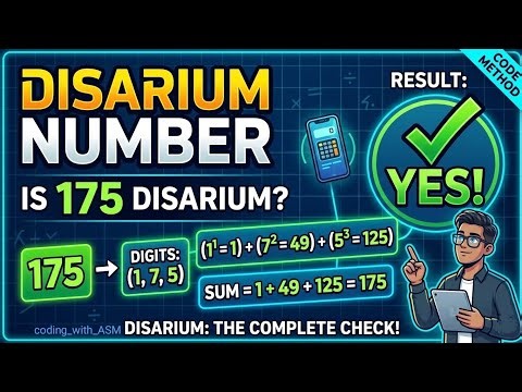 How to check whether a number is Disarium number or not?