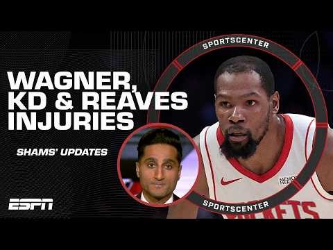 Shams Charania's injury updates on Franz Wagner, Kevin Durant & Austin Reaves | SportsCenter