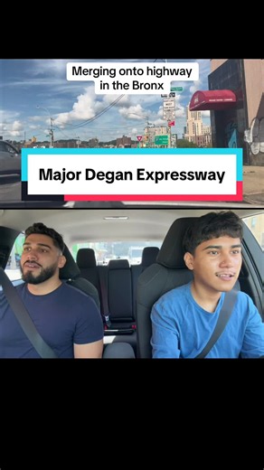Merging onto the Major Deegan Expressway (I-87) in the Bronx