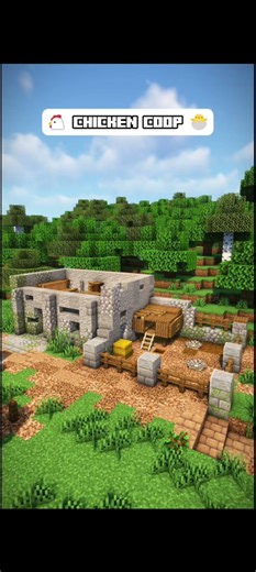 timelapse of a medieval chicken coop design idea being