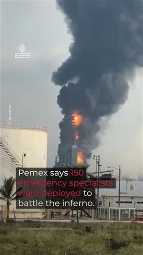 Massive fire erupts at Mexican state-run petroleum refinery