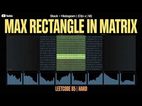 Maximum Rectangle in Binary Matrix | Stack + Histogram Approach | Hard DSA Interview Prep | Infosys