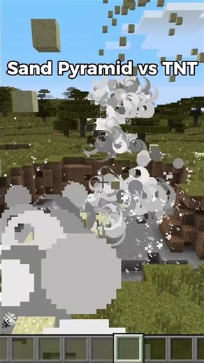 Minecraft Sand Pyramid TNT Explosion… 💥