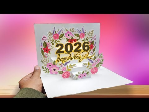 3D New Year 2026 Pop-Up Card // Easy & Beautiful Greeting Card Idea