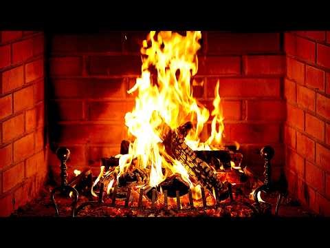 🔥 Fireplace 4K (12 HOURS). Cozy Fireplace with Burning Logs and Crackling Fire Sounds
