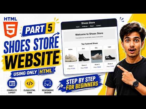 HTML Project for Beginners 🔥 | Create a Shoes Store Website Step by Step #akskillhub #html