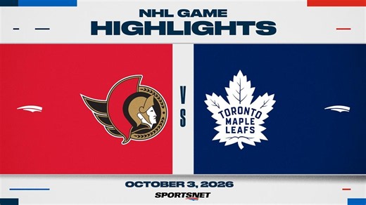 NHL Highlights | Senators vs. Maple Leafs - October 3, 2026