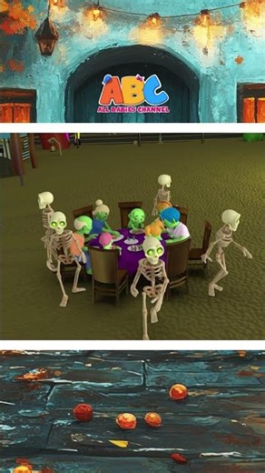 Zombie Family Feast #shorts #kidssongs #babysongs