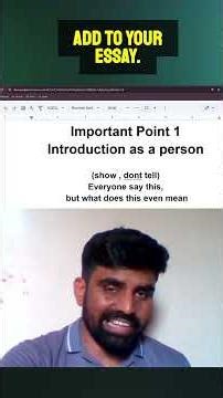 How to Write a Winning SOP Introduction! "show dont tell"