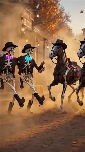 Skeleton Flash Mob: The Horses Crash the Dance