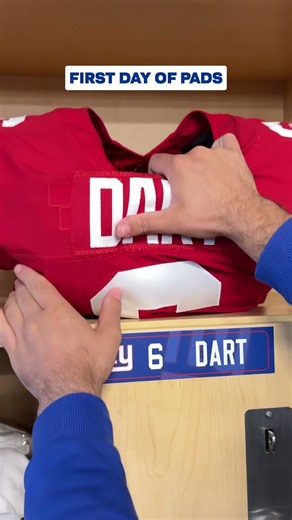 Pads are coming on 🔥 #giants #nfl #newyorkgiants #trainingcamp #shorts #practice #football
