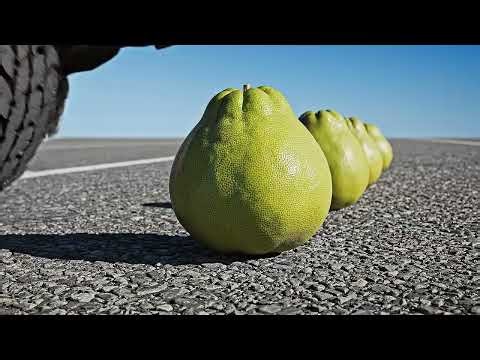 Extreme Car Crushing 🍉🥤 | Fruits & Cold Drinks Explosion Slow Motion