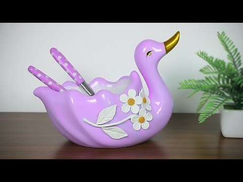 Cement spoon holder making || Gift item showpiece making