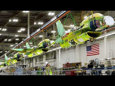 Inside Super Modern US Factories Building Advanced Aircraft From Scratch - Assembly Line