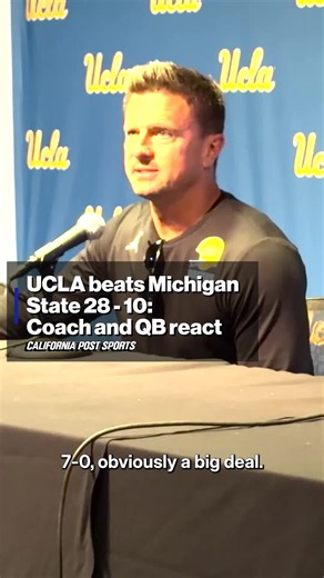 UCLA Coach & QB on 28-10 Win vs. Michigan State: Turnaround & Resilience