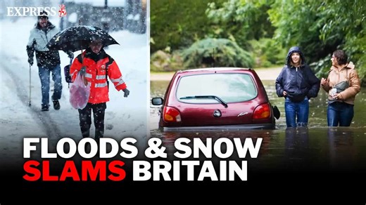 UK weather alerts: Flooding and snowfall disrupt travel