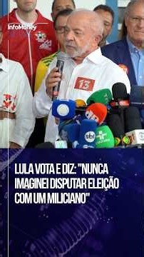 Lula faz discurso contra Flávio após votar: "Ele foi educado para mentir" | InfoMoney News